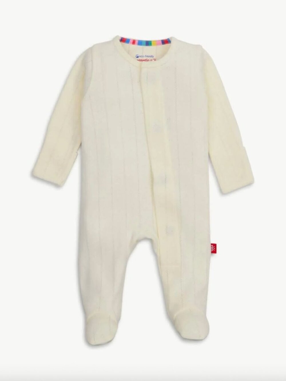 Magnetic Me Tofu Loves Lines Pointelle Footie - 0-3 months